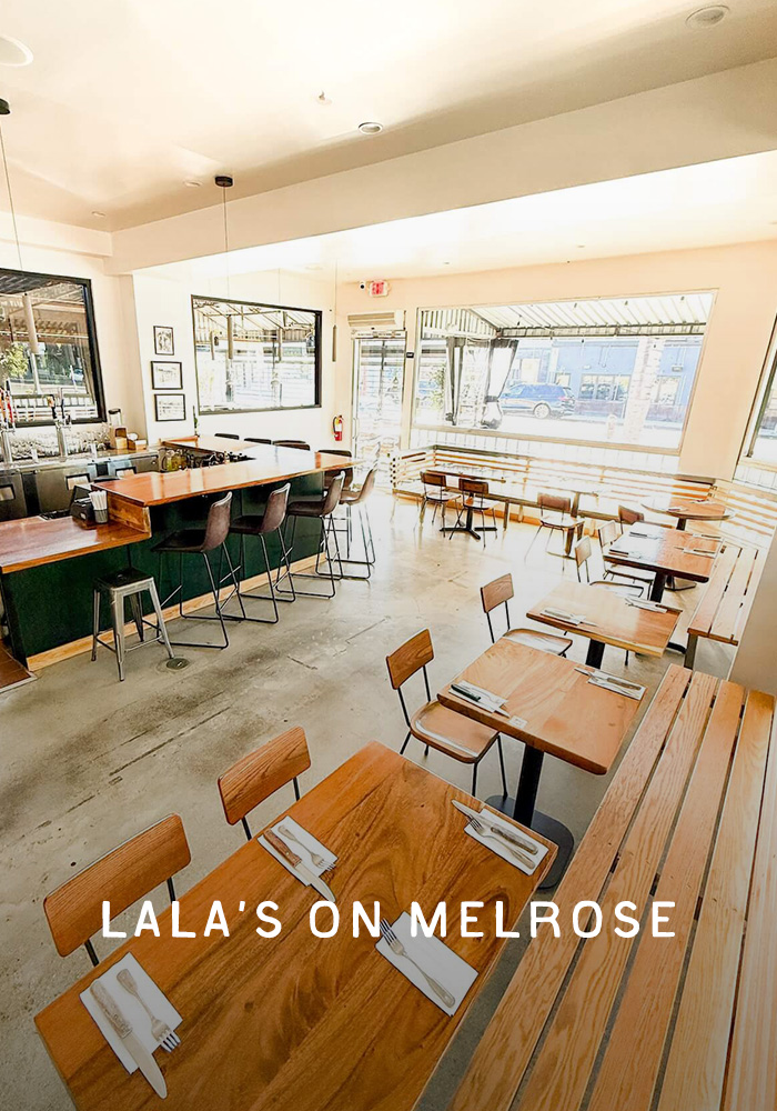 LALA'S on Melrose indoor dining area
